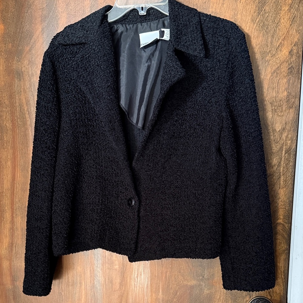 Fashion Bug Textured Black Blazer
